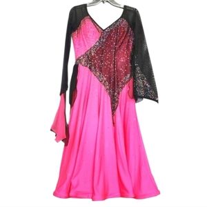 DORE NEON PINK BALLROOM DANCE DRESS